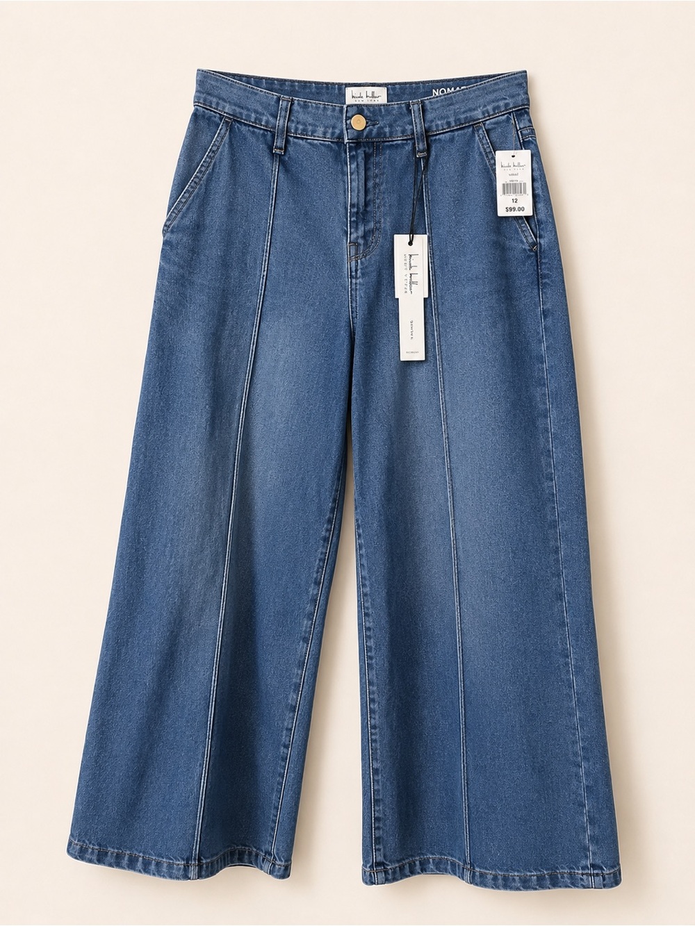 Nicole Miller Nomad Super High Rise Wide Leg Jeans Size 12 NWT
